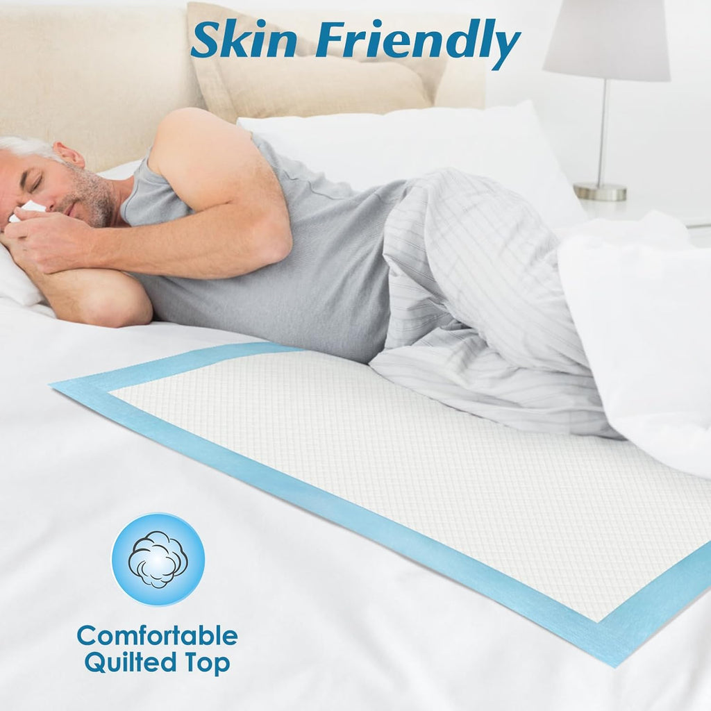 100 Count 22” x 22” Super Absorbency Disposable Underpads, Leakproof Quick Drying Disposable Pads for Baby, Puppy and Adults, Puppy Pads, Cat Pee Pads for Dogs, Potty Puppy Training Pads