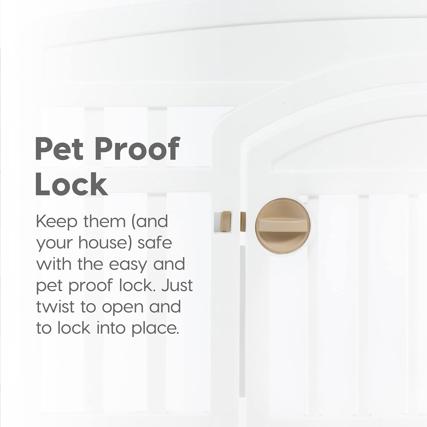 24" Dog Playpen 4-Panel Pet Exercise Pen with Door Gate 35 x 35 x 24 Puppy Play Pen Indoor Outdoor Plastic Foldable Portable Pet Fence for Small Medium Dogs Puppies Multiple Pets White